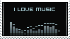 I Love Music Stamp